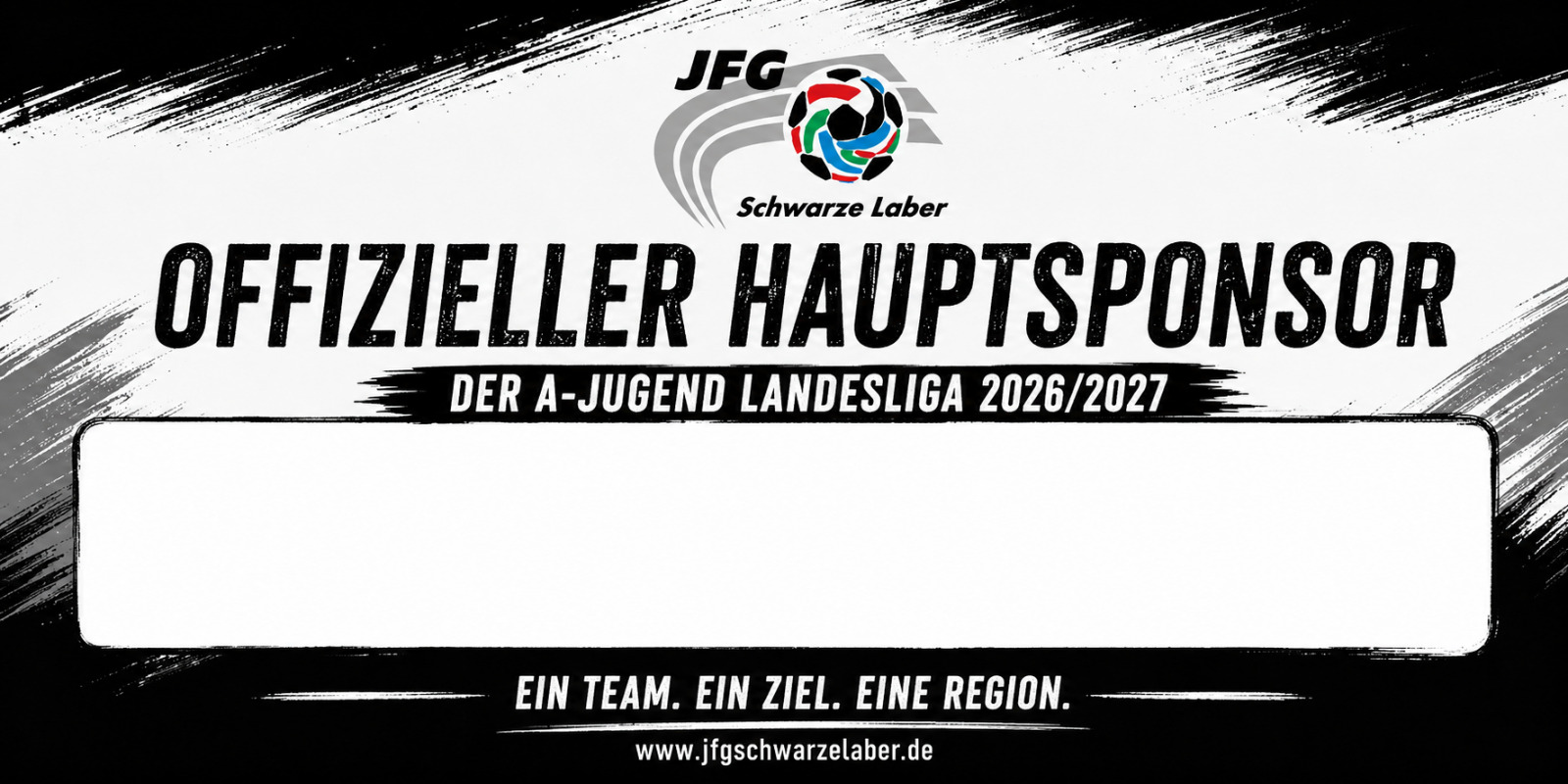 Banner-Beispiel offizieller Hauptsponsor der A-Jugend Landesliga 2026/2027
